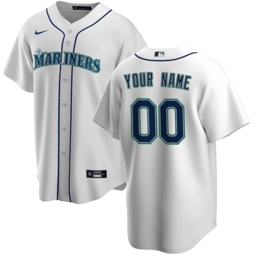 Youth Seattle Mariners Active Player Custom White Cool Base Stitched Baseball Jersey